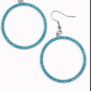 Blue fishhook earrings!